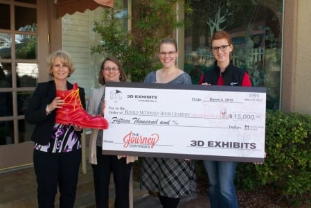 3D Exhibits donated $15,000 to Ronald McDonald House Charities of Greater Las Vegas.