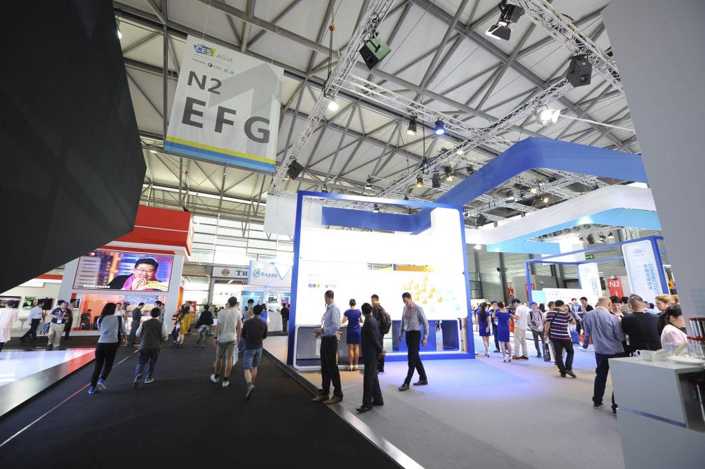 Raised floors differentiated the Asian version of International CES from the original U.S.-based show.