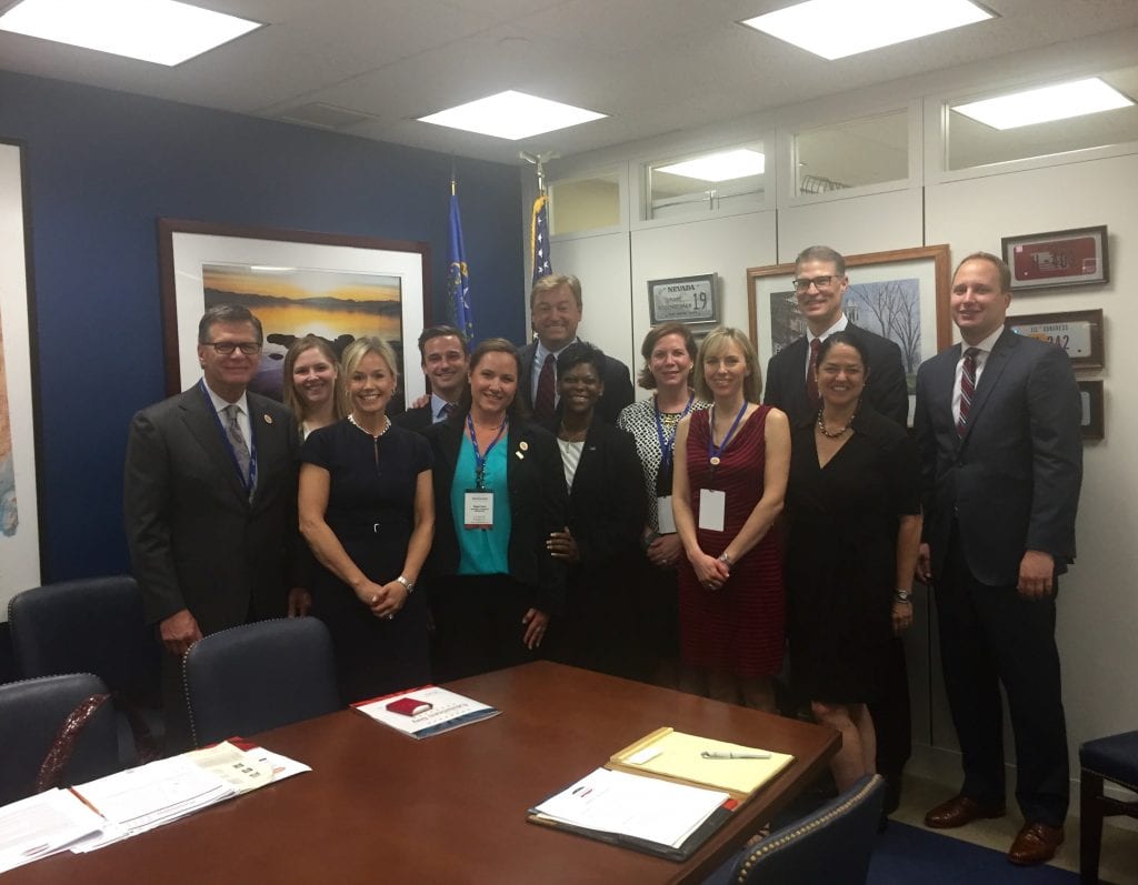 Greenleaf met with U.S. Sen. Dean Heller and his staff on June 9.