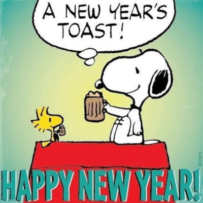 snoopy happy new year toast