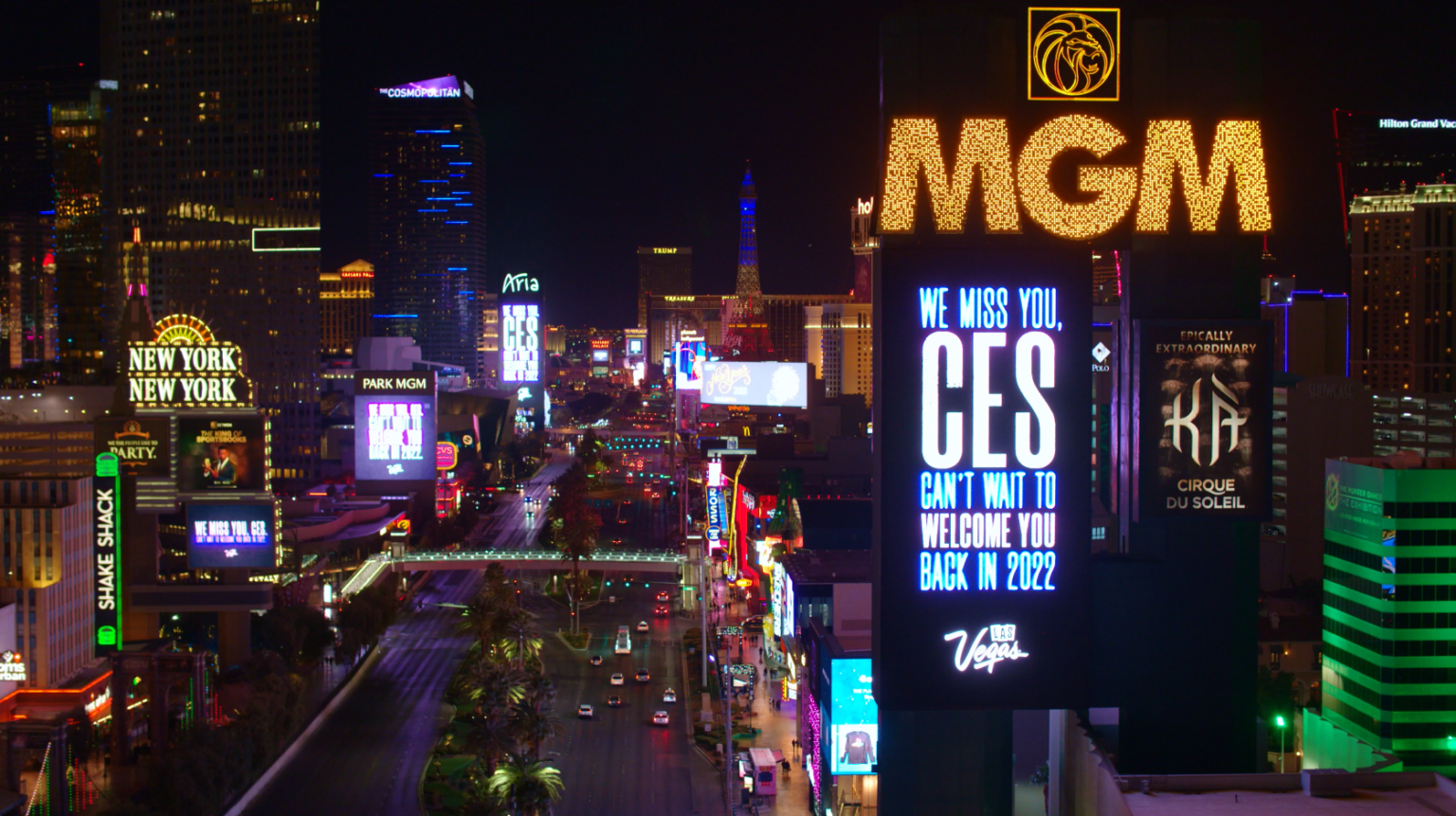 Las Vegas Strip Marquees Show Ces Support Exhibit City News