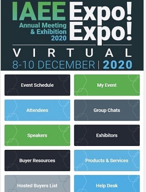 IAEE virtual expo screen