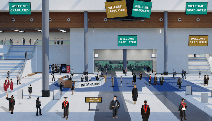 graduation lobby vfairs