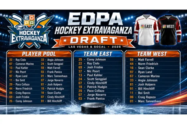 EDPA Hockey draft sets East vs West rosters for May 20 Vegas fundraiser